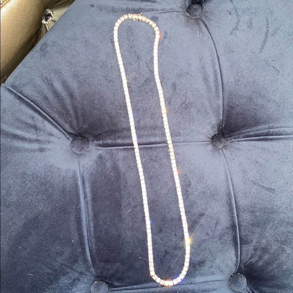 24 inch diamond tennis necklace! Fashion jewelry